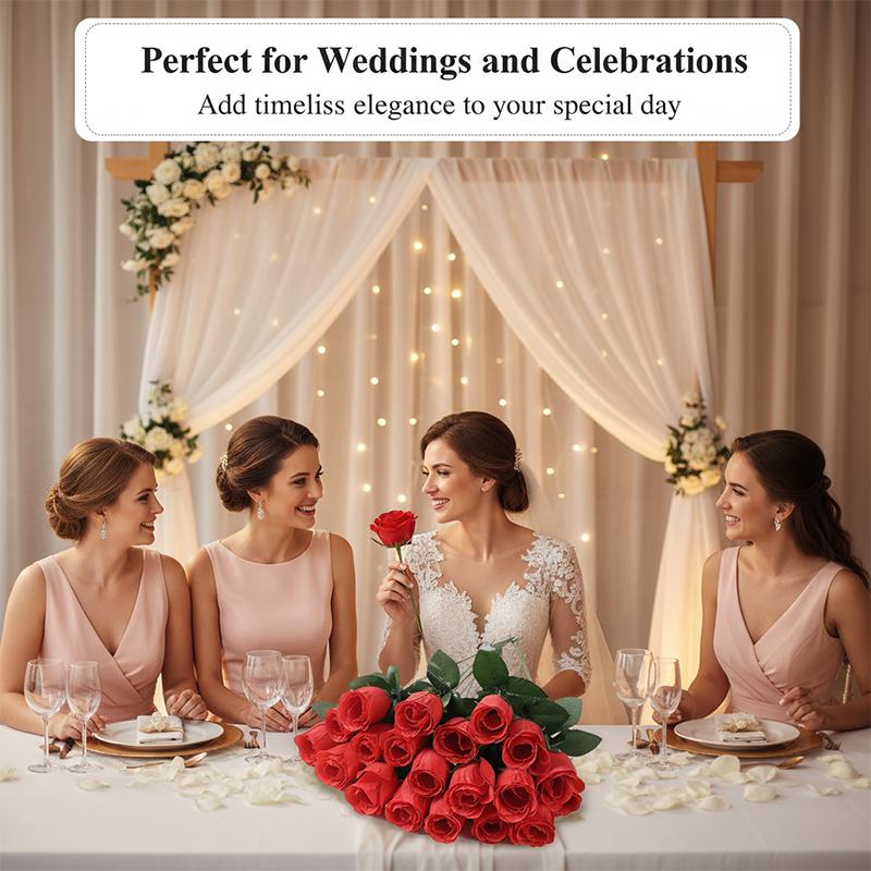 10/20Pcs 30cm Rose Artificial Flowers Bouquet Silk Fake Flower for Home Decor Wedding Party Decoration Valentine's Day Ornament