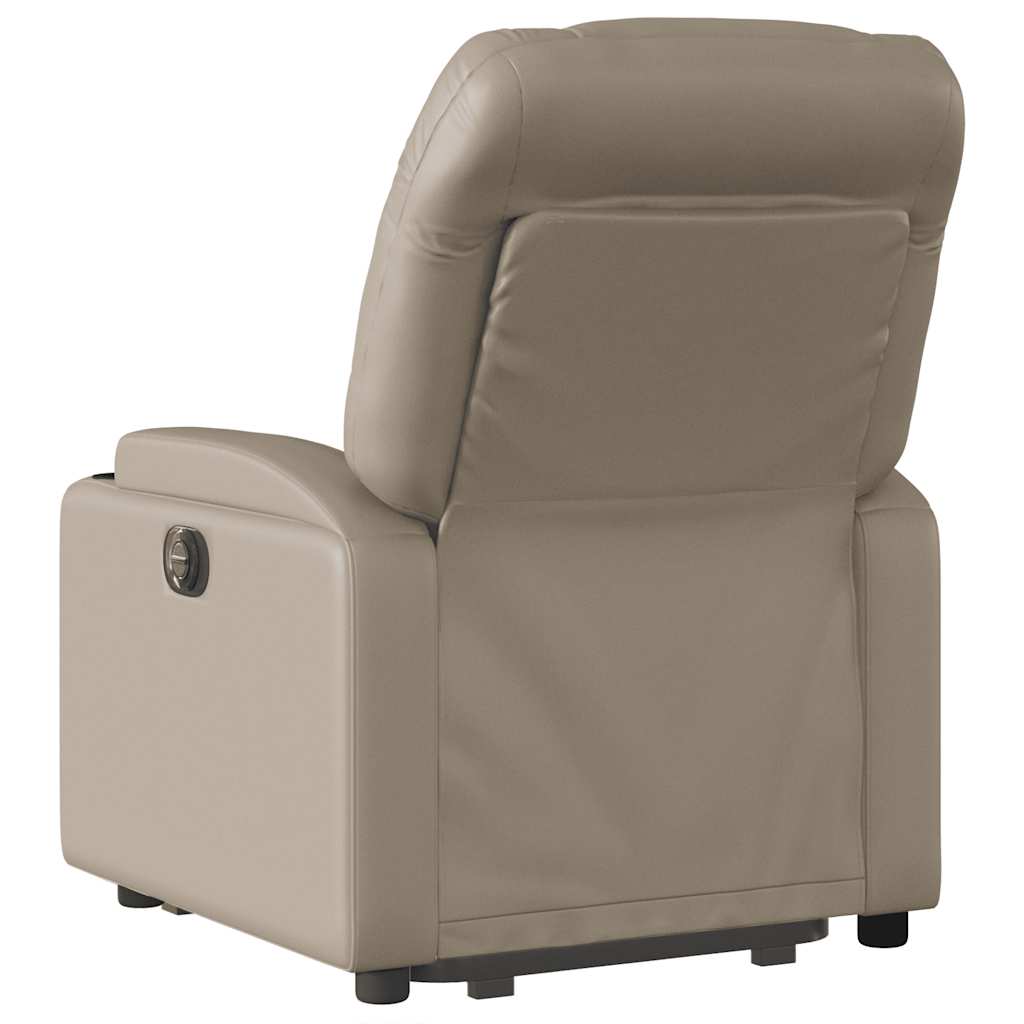 Vidaxl Lift Recliner, Cappuccino, Faux Leather Upholstered