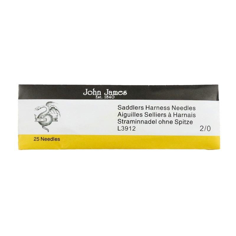 JohnJames Leather Round Head Hand Sewing Needles - Pack of 25 for Leather Stitching