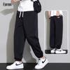 FARUISHI Men's Ice Silk Casual Quick-Dry Cropped Pants