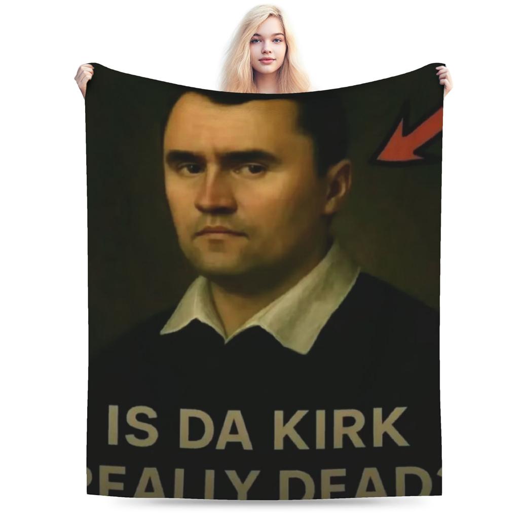 Super Soft Charlie Kirk Throw Blanket Premium Fleece Flannel Lightweight Bed Blanket Cozy Plush Bedspread All Season Use