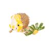 Cute Cartoon Hedgehog Flower Brooch Pin Men Women Yellow Green Alloy Enamel Exquisite Animal Brooch Jewelry
