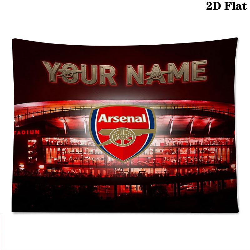 Arsenal F Custom Name Wall Tapestry Aesthetic Wall Hanging Printed Fabric Blanket Decorative Tapestries for Bedroom Living Room Home Decor