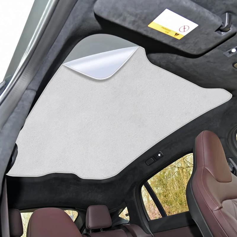 Auto Anti-UV Heat Insulation Skylight For NIO EC6 EC7 2023-Present Car Suede Fabric Electrostatic Adsorption Sunroof Sunshade