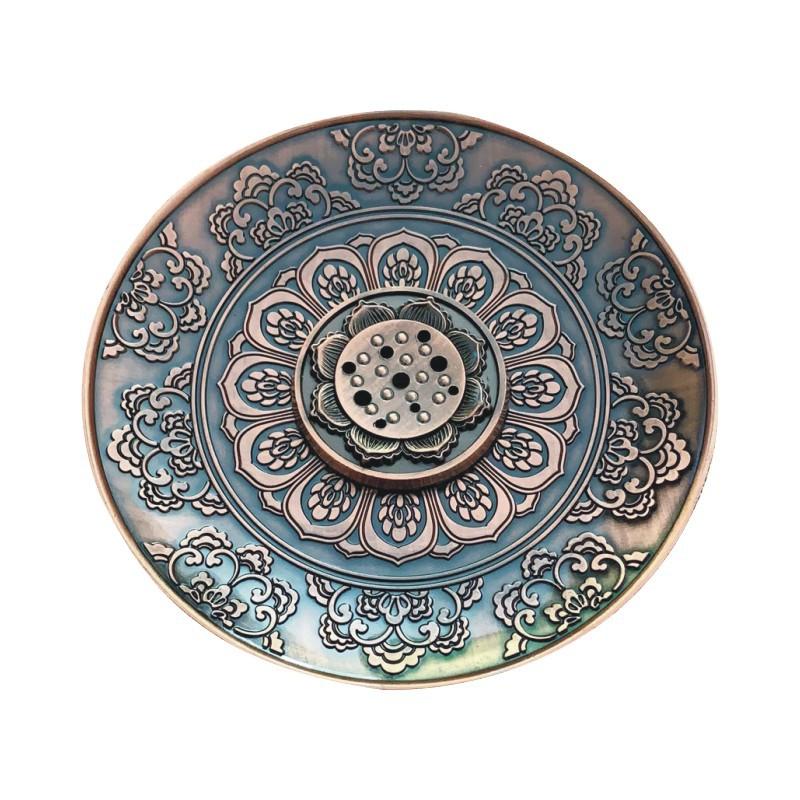 F Porte-encens Rétro Métal Dragon et Phénix Brûleurs d'encens Lotus pour Bâtonnets d'encens Cône Encensoir Assiette Bouddhisme Décoration de Maison