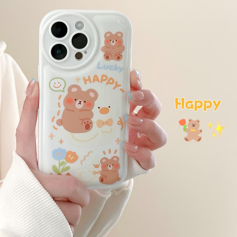 Zhitai Creative Cartoon Air Cushion Case for iPhone 15/14/12/11