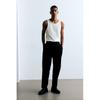 H M sliM Fit Ribbed Sleeveless Top wHite