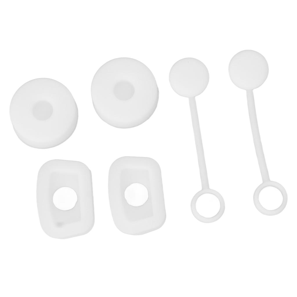 6PCS Cup Straw Stopper Sealed Reusable Straw Cover Cap Square Round Spill Stoppers Silicone Leak Stopper Set