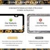 License Plate Frame - 2PCS Yellow Flower License Plate Holder-Sunflower