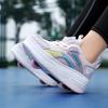 Boys /Youth Roller Skates Shoes Removable Flat Shoes Tow Wheels Girls Roller Skates Sneakers for Kids