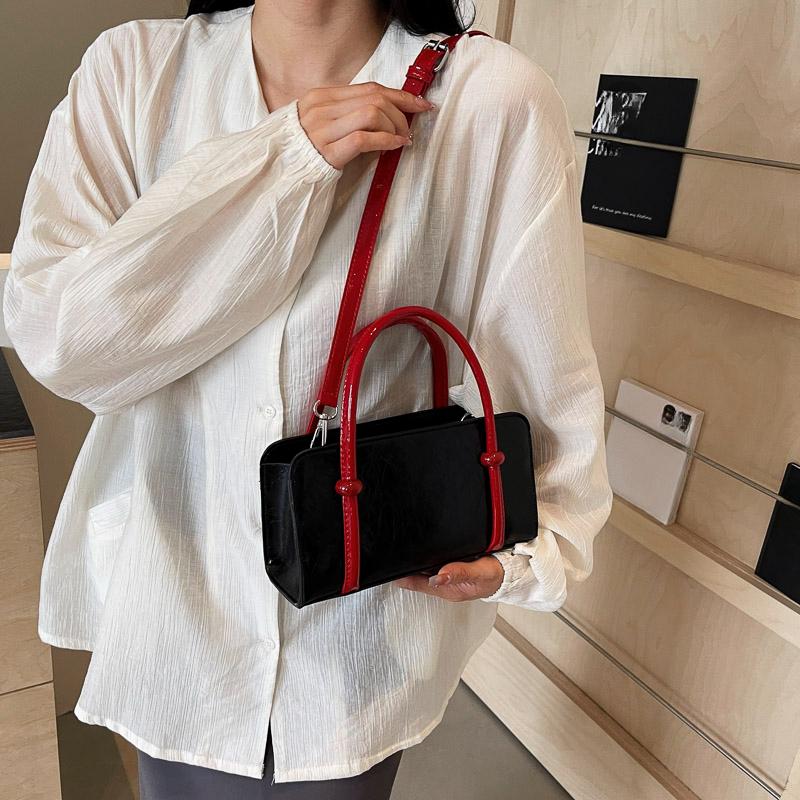 Small Retro PU Leather Underarm Bags for Women 2024 Winter Y2k Trend Korean Fashion Shoulder Bag Lady Silver Handbags Tote Bag