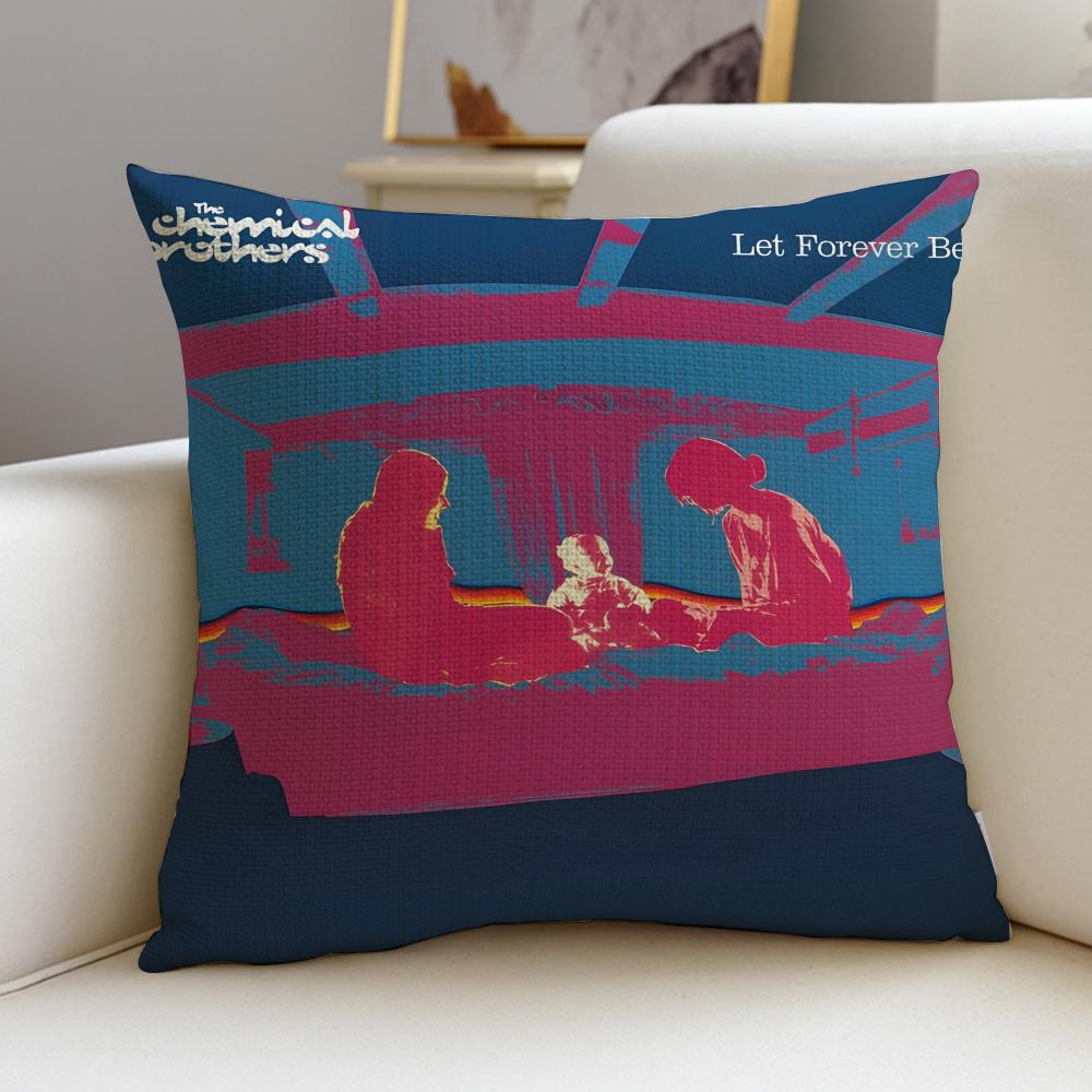 

the CChemical BrothersS Cushion Cover Breathable and skinfriendly linen pillowcase square removable and washable cushion 30X30cm