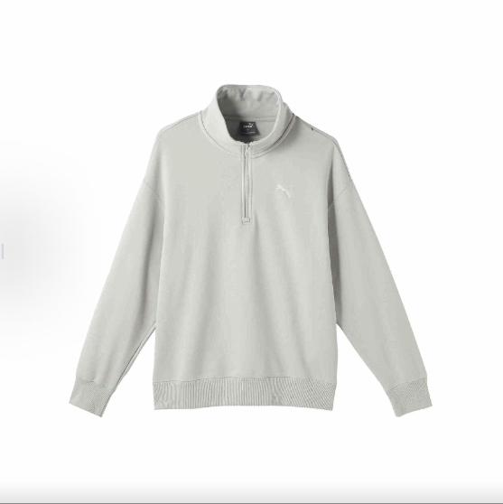 

PUMA Puma Sports Casual Fleece-Lined Long Sleeve Sweatshirt Unisex Light Gray S