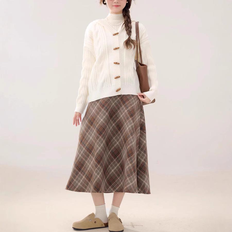 Twist Casual Top Hooded Jacket Sweater Women's Autumn Winter Knitwear Cable Long Sleeve Cardigan Loose