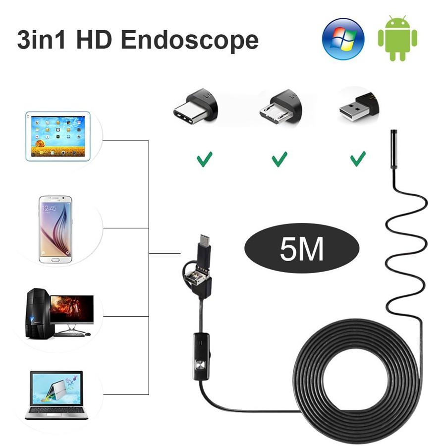 2M 8mm LED USB Endoscope Camera for Inspection