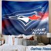 Custom Name Torontos baseball Printed Tapestry, for Bedroom,Livingroom, dormitory, Large Wall Decor, Fabric Decor Fan Birthday Gifts