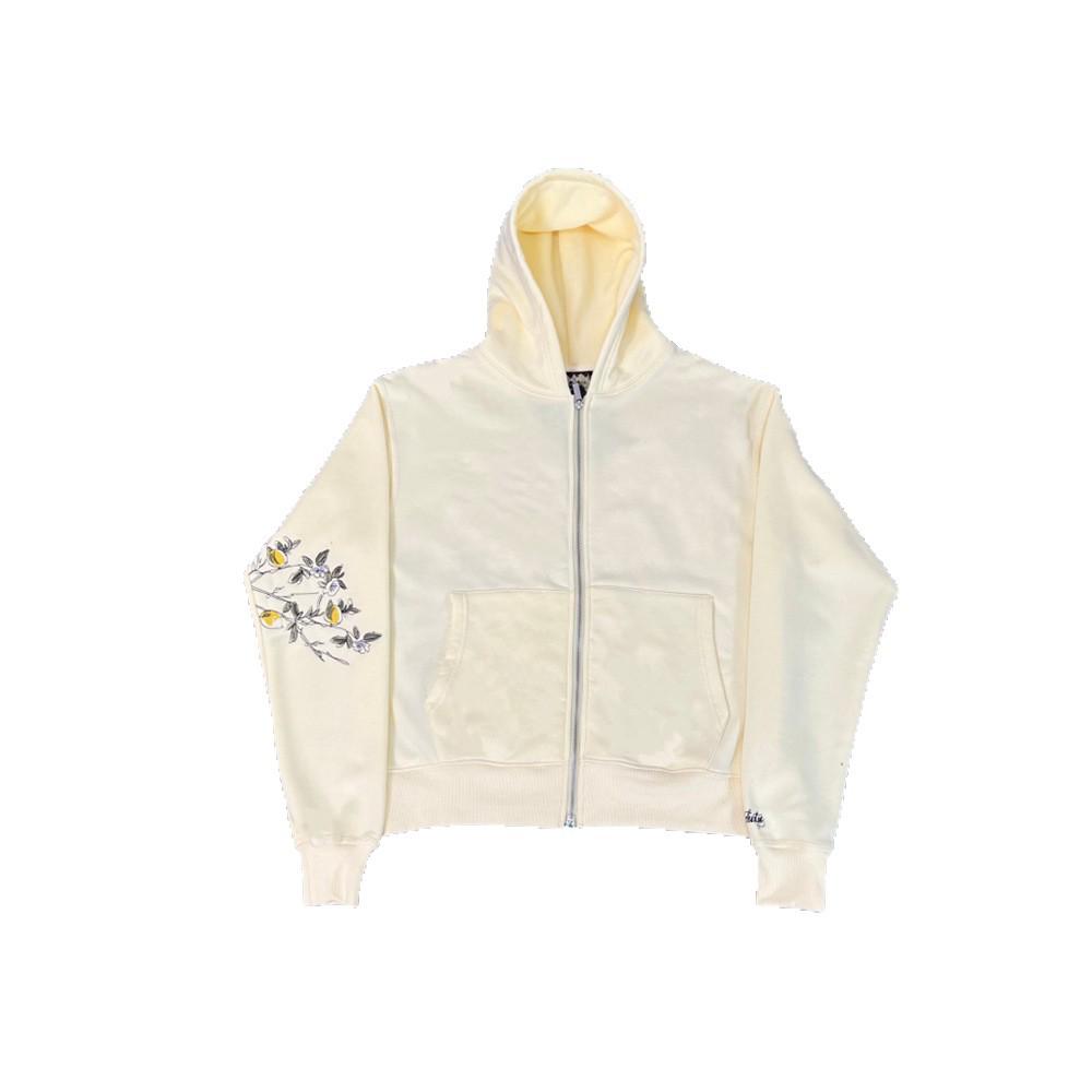 Derschutze "Garden of Eden" Embroidered Fleece Zip-Up Hoodie for Men & Women.