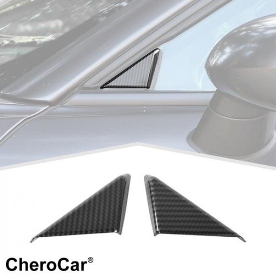 Exterior Triangle Window Panel Decorative Cover Trim for Dodge Challenger 2009+
