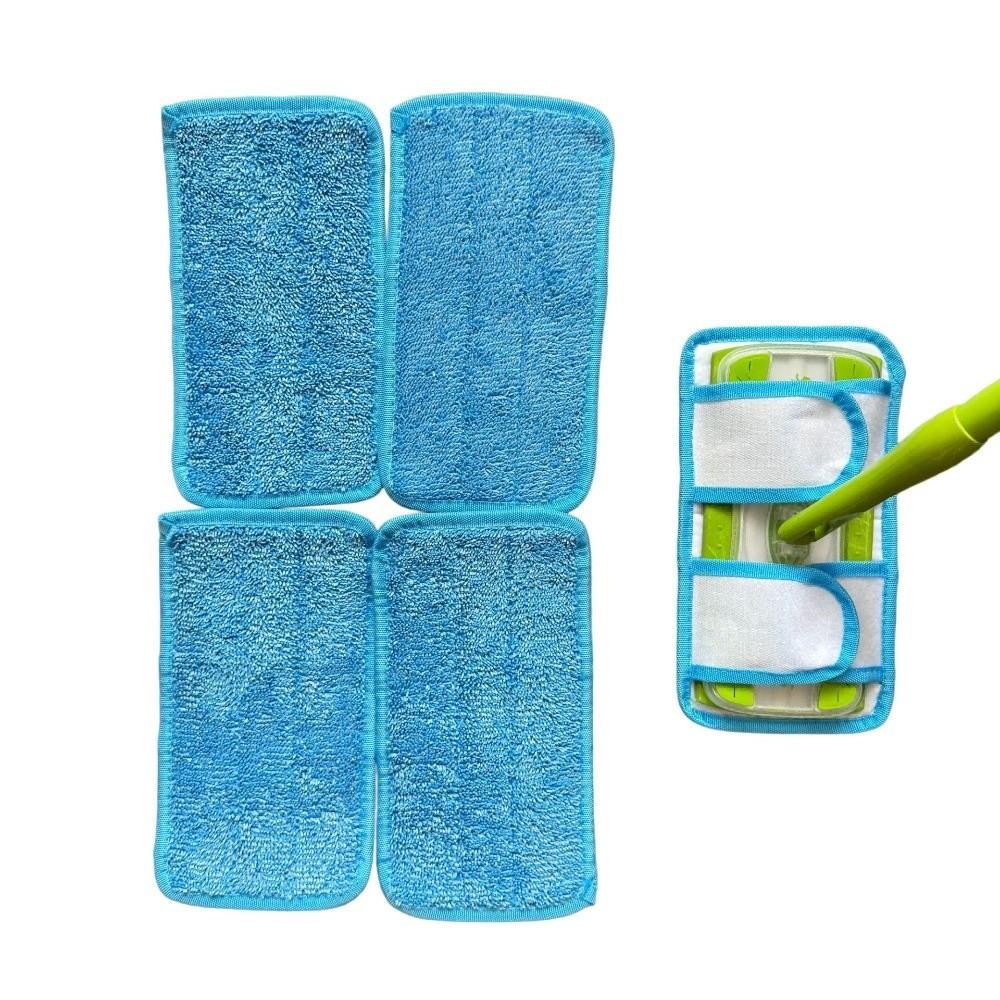 4Pcs Replaceable Microfiber Mop Pads Reusable Flat Mop Pads Universal Mop Cloths  Home Use