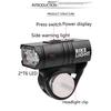 LED Bicycle Light Front USB Rechargeable MTB Road Mountain Bike Lamp Torch 6 Modes 1000LM Bike Headlight Cycling Flashlight