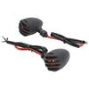 Pair Motorcycle Turn Signal Light with Grill Cover 3 Wires Retro 10mm Installing Hole Universal Replacement