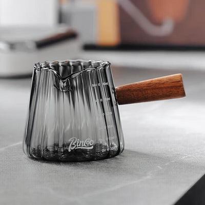 Bincoo Glass Espresso Milk Pitcher with Scale