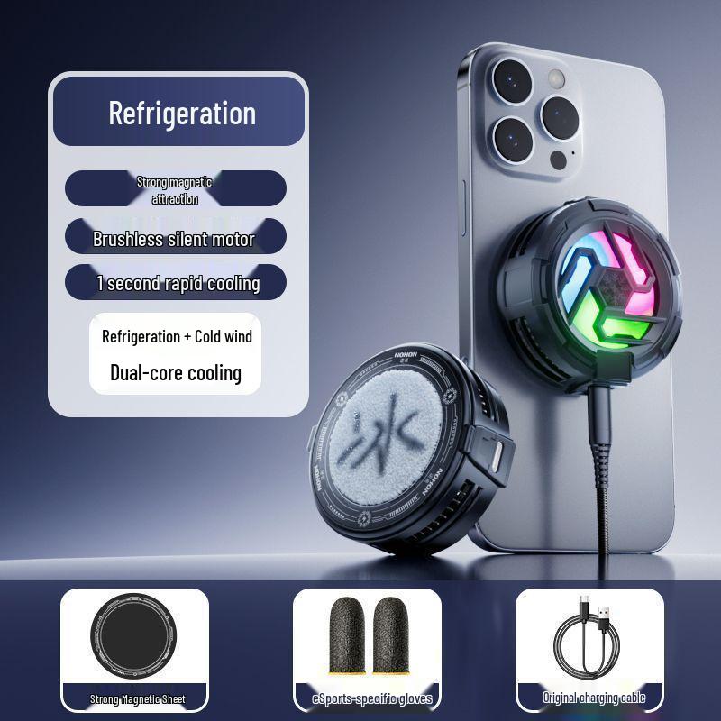 

Охолоджувач для мобільного телефону: Тихе, Магнітне, Напівпровідникове Охолодження для Apple & Android, Ідеально для Ігор та Стрімінгу.