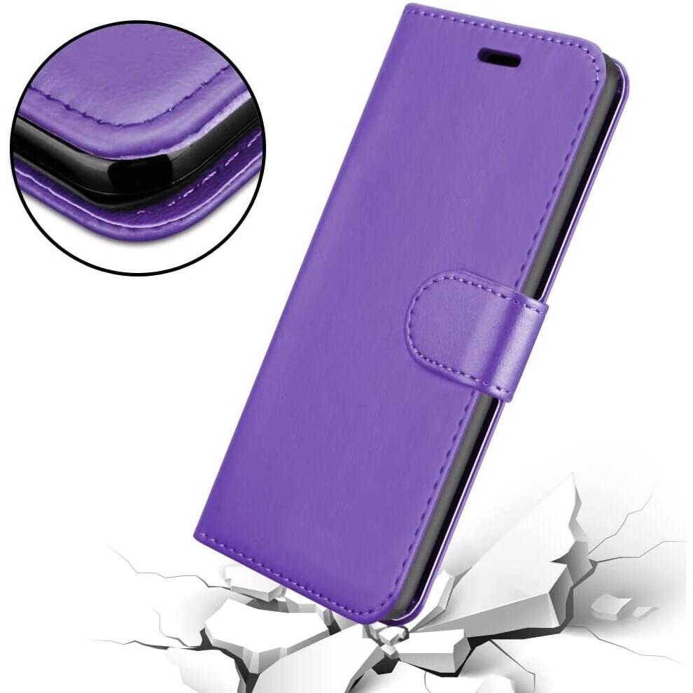 (Purple) Samsung Galaxy A03 Case Leather Wallet Phone Cover