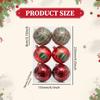 6 Pieces Christmas Ball Ornaments Tree Hanging Balls with Hole Xmas Decorations
