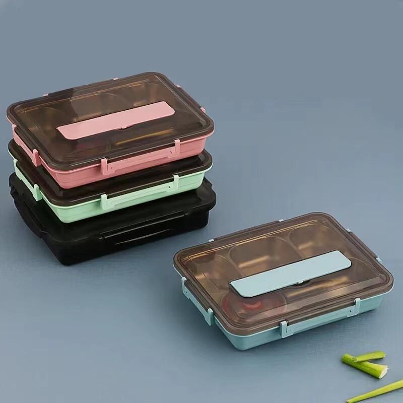 304 Stainless Steel Multi-Compartment Sealed Bento Box