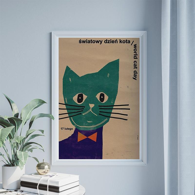 Original Polish Funny Abstract Animal Retro Poster Canvas Printing World Cat Day Dog Storks Wall Art Club Room Home Bar Decor
