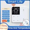 Smart WiFi Switch With Temperature Time Display Function 1/2/3 Gang Wall Light Button Switch Timing Remote Control Switch