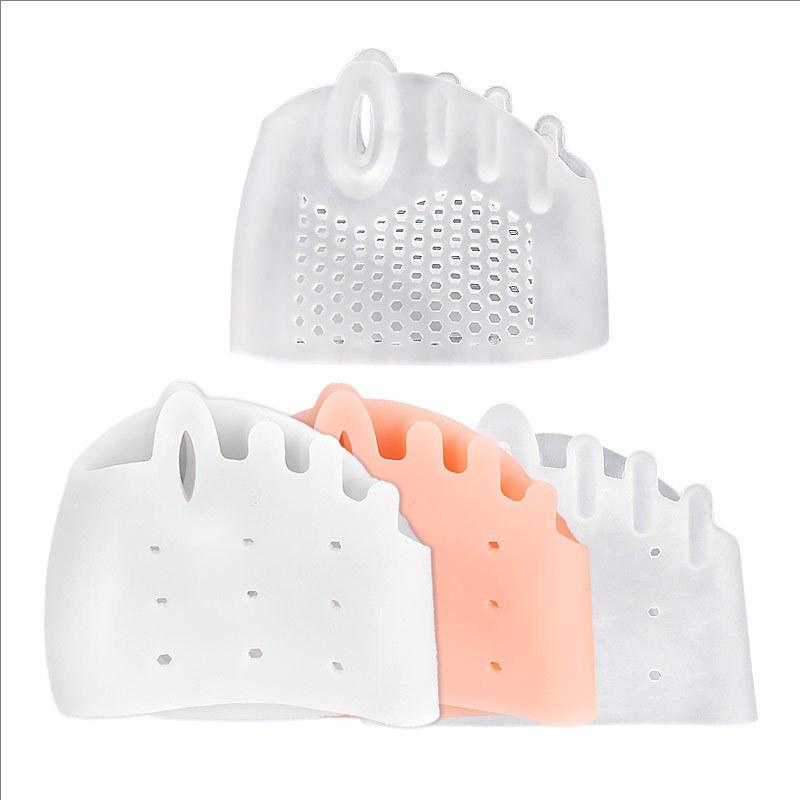 Five-Hole Honeycomb Forefoot Pad: Women's Toe Separator and Shock Absorbing Hallux Valgus Bunion Toe Sleeve.