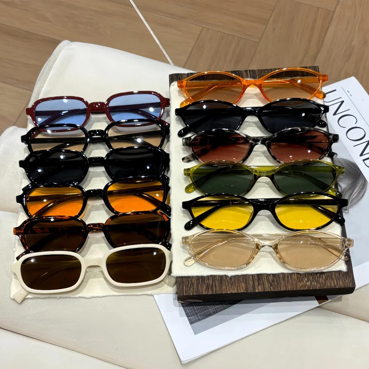 

12Pcs Multi-Color Sunglasses Set, Stylish Frames Suitable for Various Outfits, Perfect for Fashionable Street Photography
