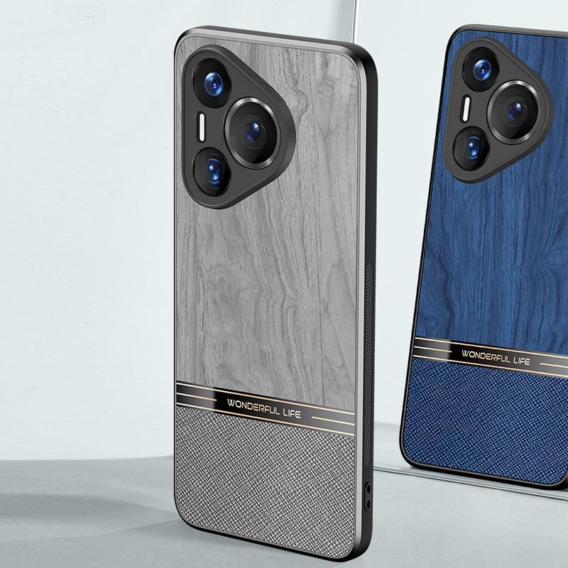Symulowana tekstura drzewa etui na telefon do Huawei Pura 70 Pro Plus osłona obiektywu aparatu tylna do HUAWEI Pura 70 Ultra P60 P50 P40 Pro Plus Fundas