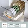 Bowl & Dish Pull-Out Storage Rack - In-Cabinet Drainer & Organizer