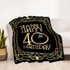 1pc Happy 40th Birthday Celebration Blanket Soft and Warm for Sofa Office Camping Travel Livingroom Great Gift for Friends and Family Comfortable