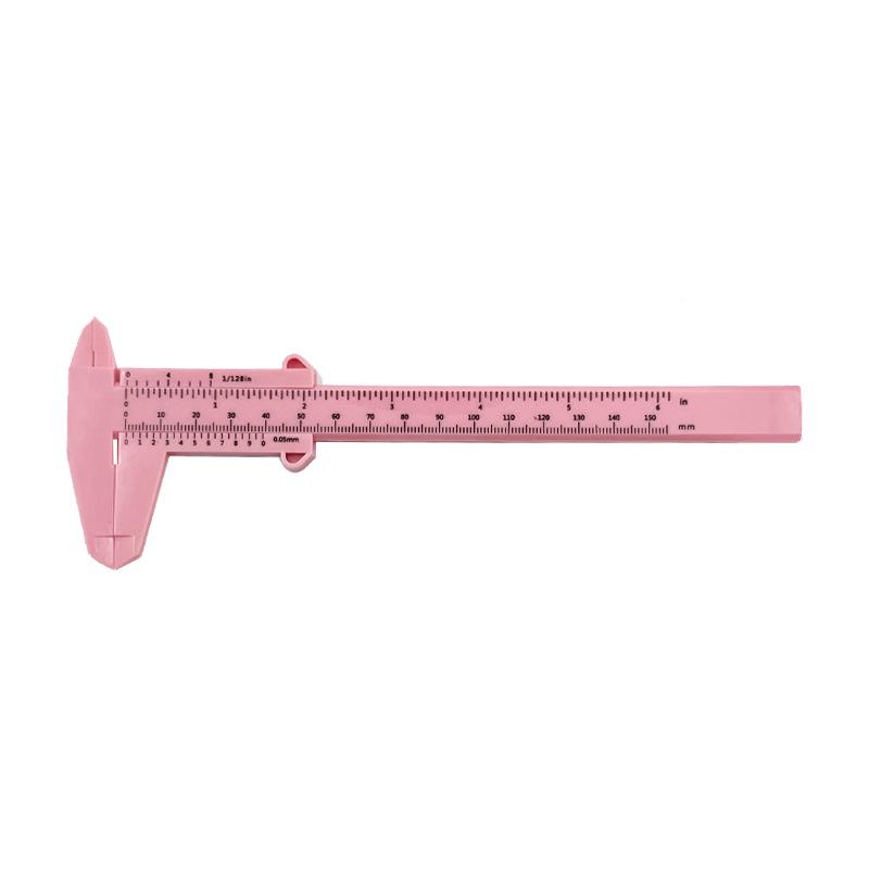 150mm Plastic Vernier Caliper, Double Scale, Mini Measuring Tool for Jewelry and Student Use