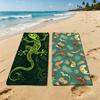 Cute Towel Animal Gecko For Outdoor Camping Leopard Beach Towel Super Absorbent Quick-Drying Summer Towel