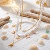 Bohemian Beach Shell Conch Beaded Necklace for Women Ocean Style Seashell Starfish Sun Pendant Choker Vacation Party Jewelry