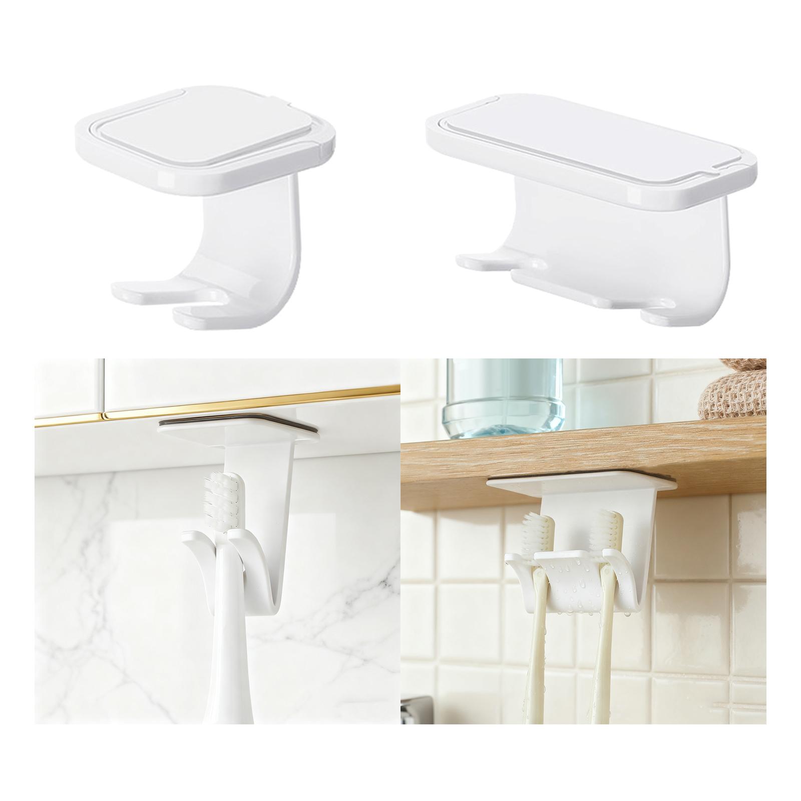 Toothbrush Holder Modern Bathroom Accessories under Cabinet Storage Toothbrush Rack for Home Washroom Shower 1 Slot