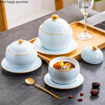 Keramik Keramisk Skål Middagstallrik Dessertskål med Lock Phnom Penh Dessertskålar Fågelbo Gryta Soppskål Socker Vatten Skålar