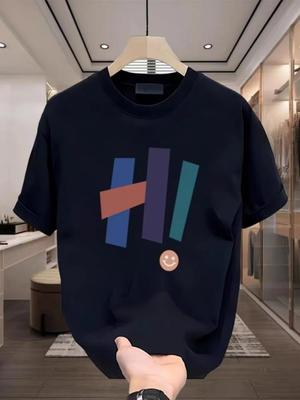 2026 Spring and Summer Trendy and Cool Letter HEY Printed Short Sleeved Tshirt Personalized Street Style Casual Top