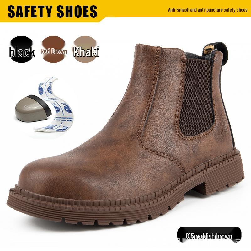 Lazy Man Slip-On Water-Resistant Work Shoes: Comfortable, Anti-Smash, Anti-Puncture, Compression-Resistant, Durable for Long Wear.