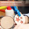 LIOOBO Drawing Blank Board Wood Rounds Unfinished Log Slices Round Cutout Crafts Wood Circles Wood Slice Centerpieces Blank Wood Chips Wood Cutouts