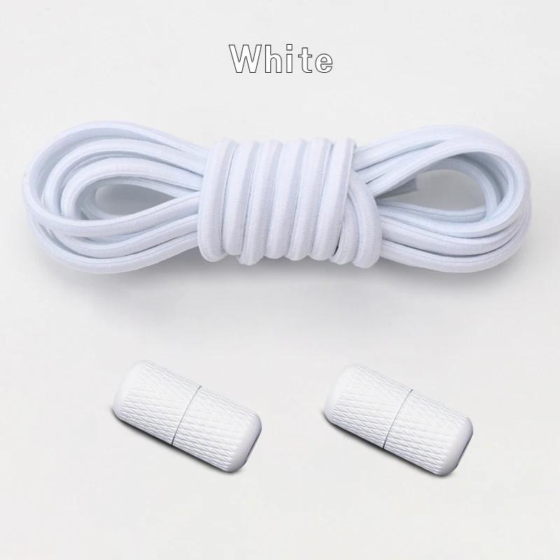 Round Elastic Laces Without Ties Sneakers No Tie Shoelaces Metal Capsule Buckle Shoelace Basketball Shoe Laces Shoes Accessories