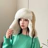 Winter lamb wool women's thickened windproof and cold hat men's outdoor ski hat autumn and winter ear protection cotton hat