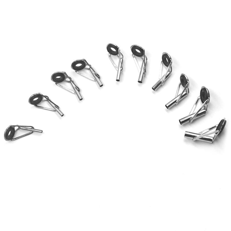 MNFT 80pcs/Box size1-10# Fishing Rod Guide Tip Repair Kit Set DIY Eye Rings Stainless Steel Frames Ceramics TS Line Guide Ring
