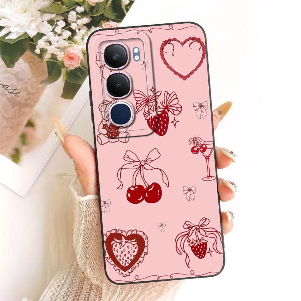 

For VIVO Y29 5G / Vivo Y19s Y19sPro Phone Case Bow Pattern Flower Butterfly Girly Back Cover Silicone Soft Casing V2419 V2420 Vivo Y29 5G V2420