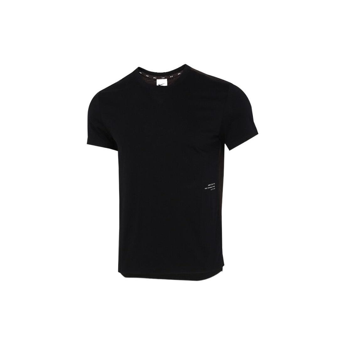 Nike Dri-FIT Running Training Quick Dry Breathable Round Neck Short Sleeve Black Men s DD1968-010 M